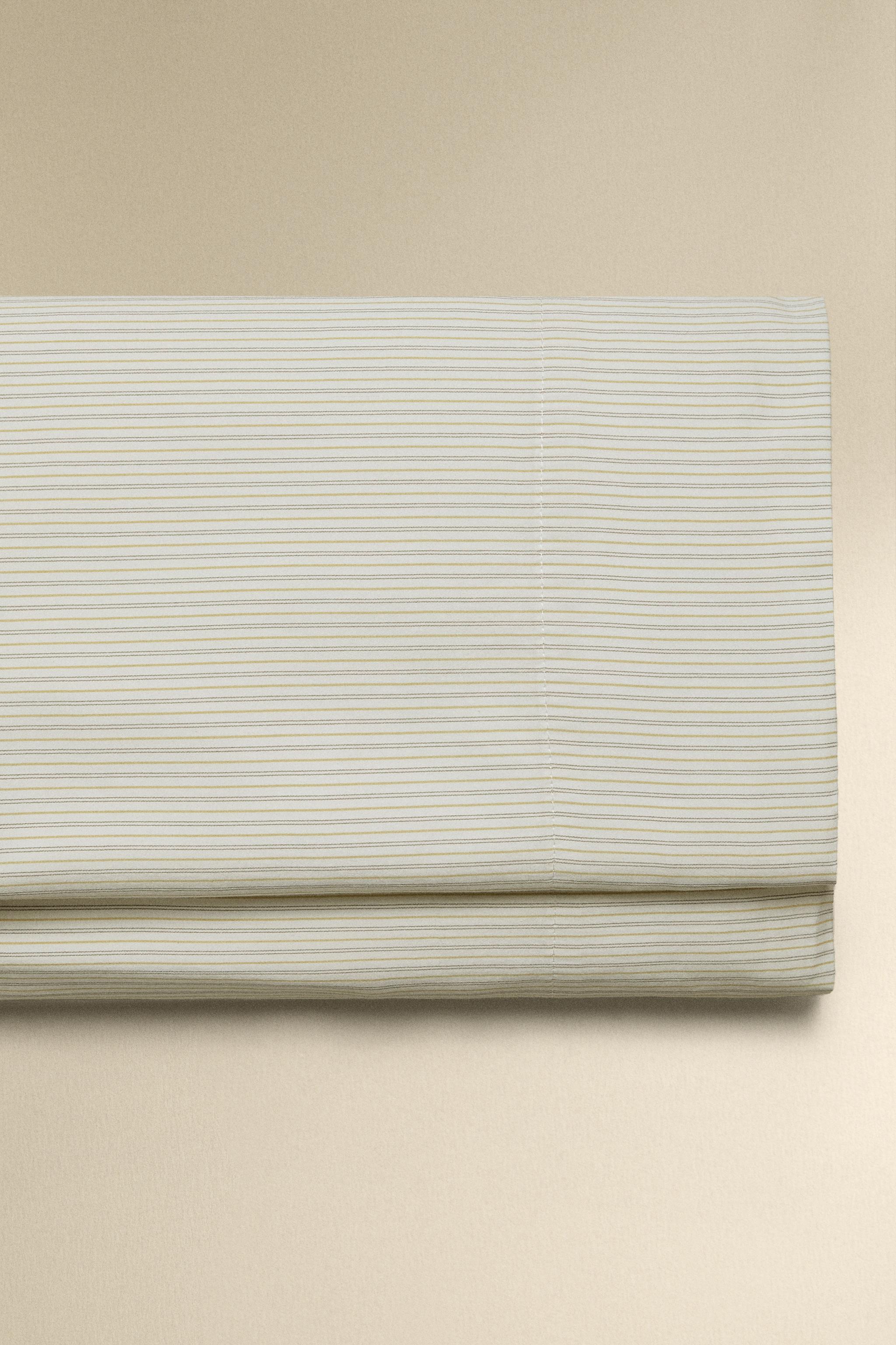 STRIPED SATEEN FLAT SHEET (300 THREAD COUNT)